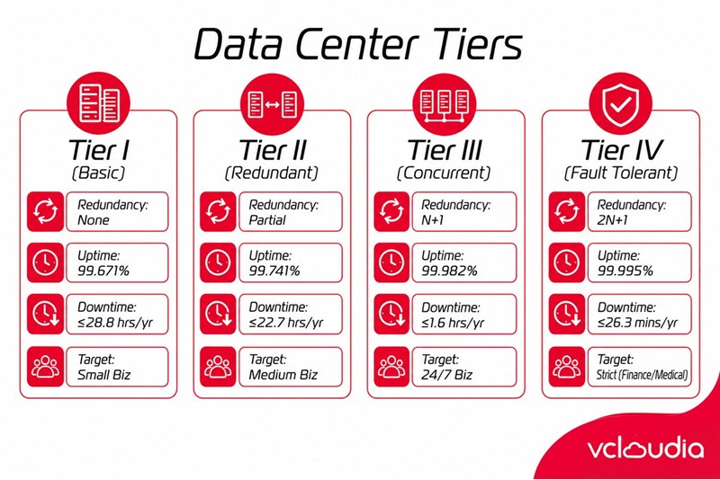 Levels in international standard Data Center evaluation