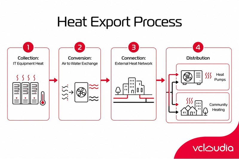 How does Data Center Heat Export work?