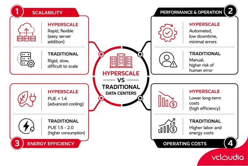 Comparing Hyperscale Data Centers and Traditional Data Centers