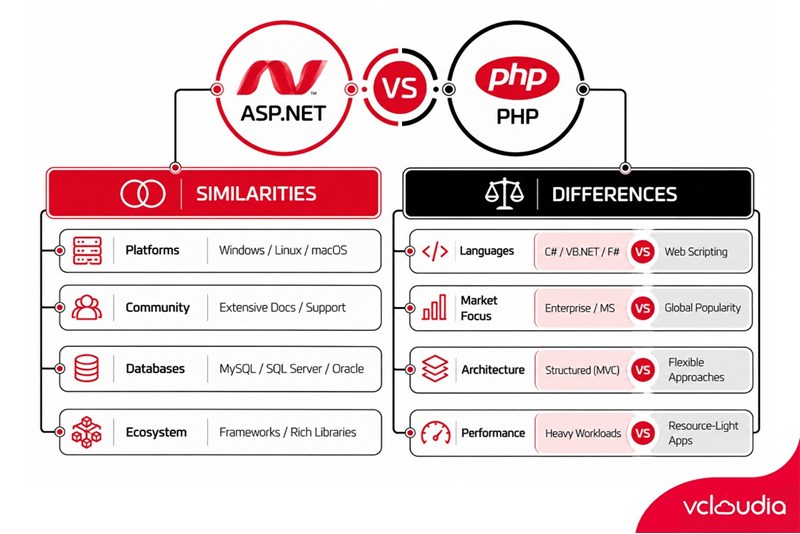 Comparing ASP.NET and PHP Programming Technologies