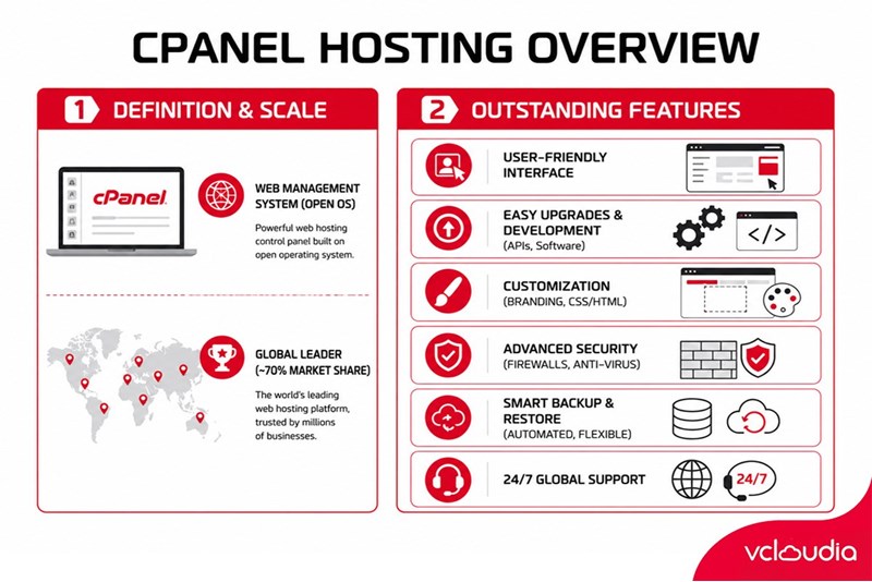 The outstanding features of cPanel Hosting