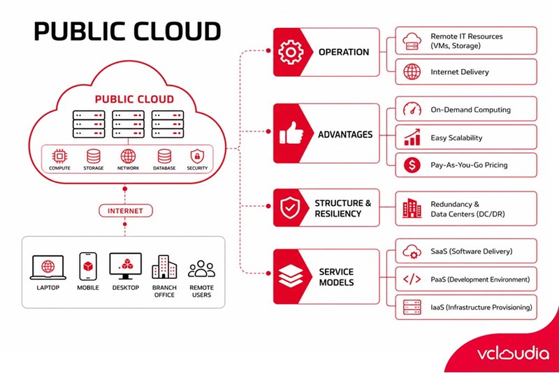 What is the structure of Public Cloud?